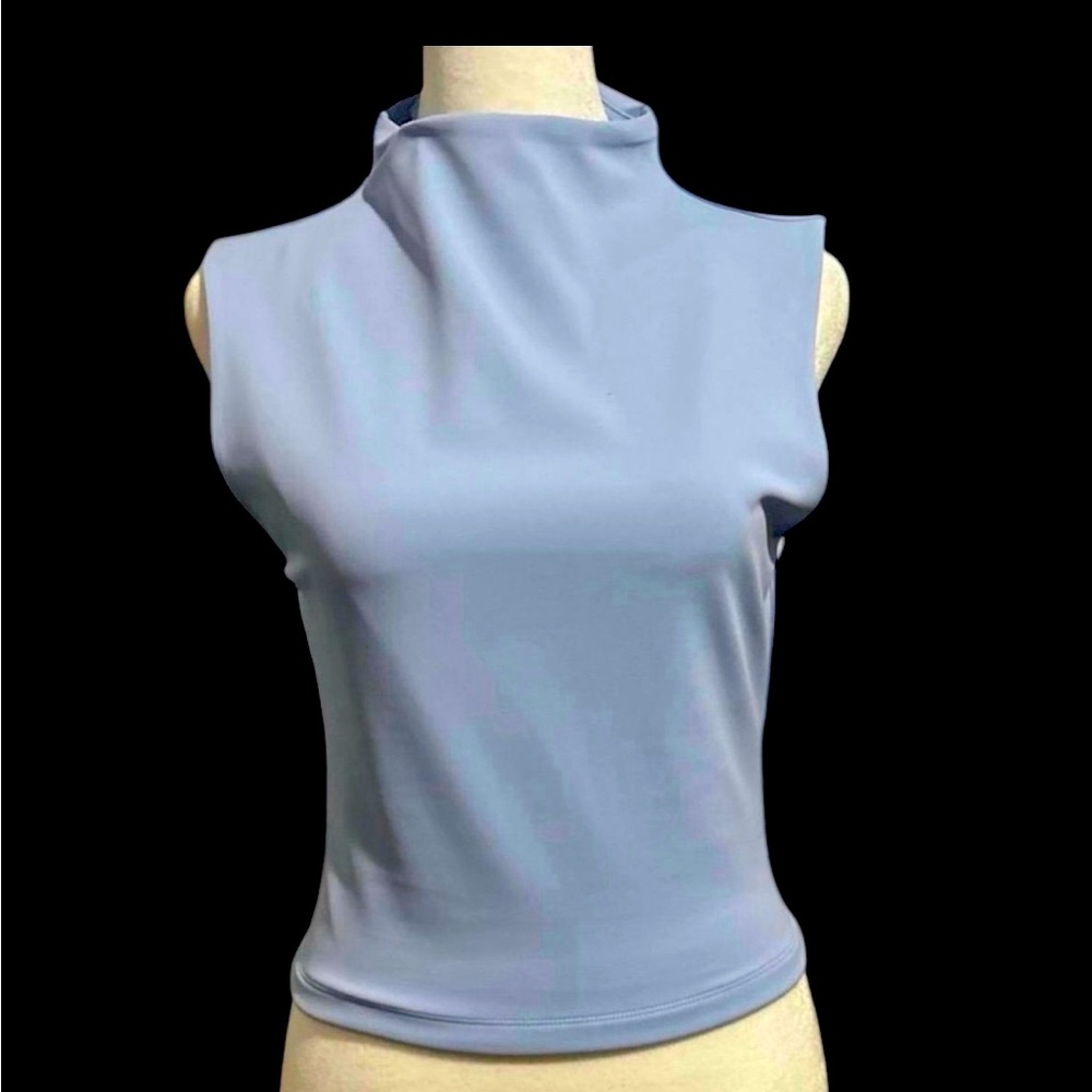 Express Body Contour High Compression Mock Neck Cropped Tank